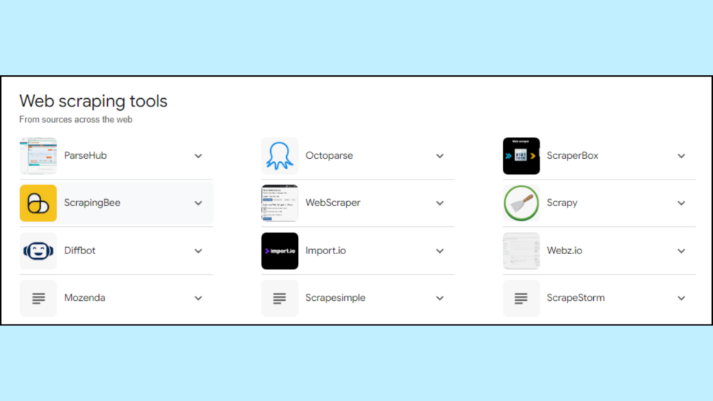 Conduct Web Scraping for Publicly Available Information