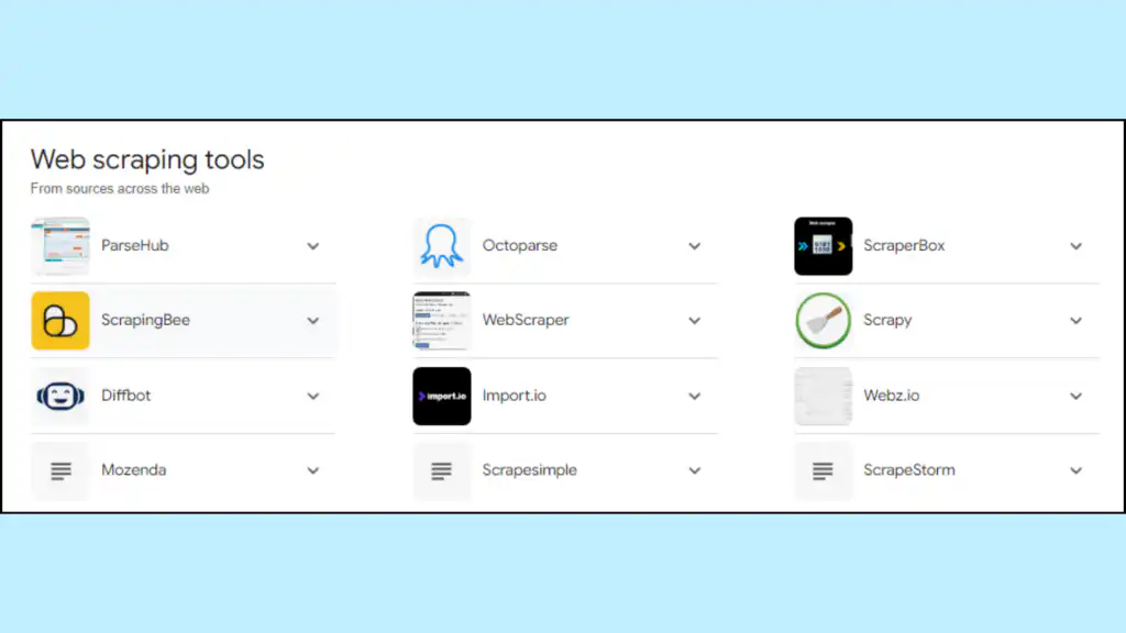 Conduct Web Scraping for Publicly Available Information