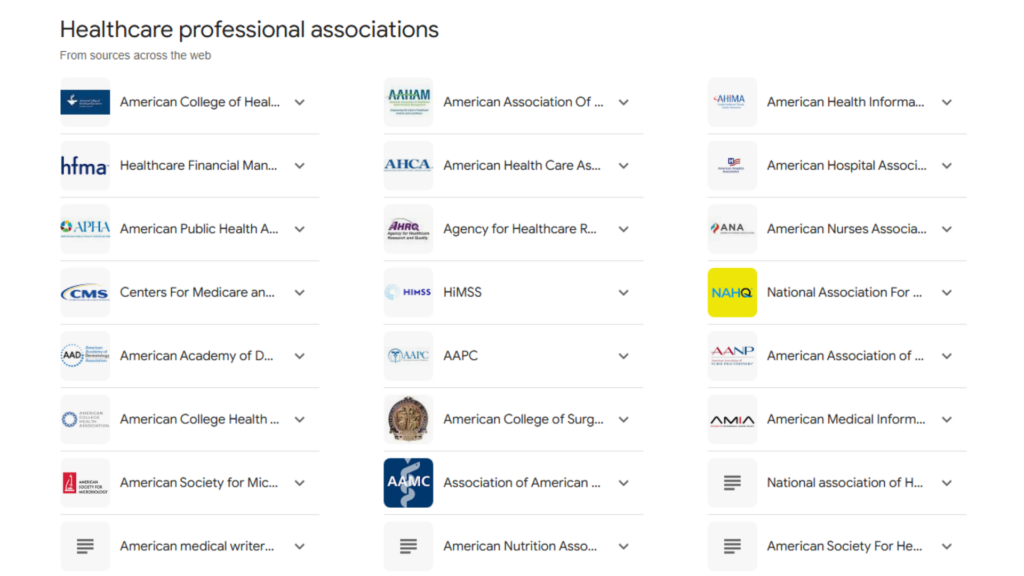 Professional Associations