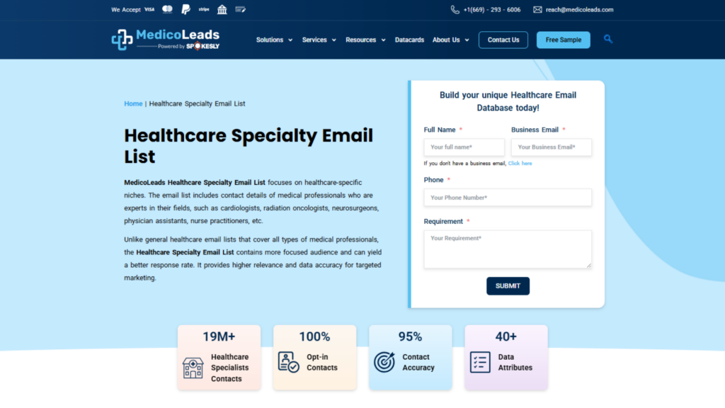 Healthcare Specialty Email and Mailing Lists